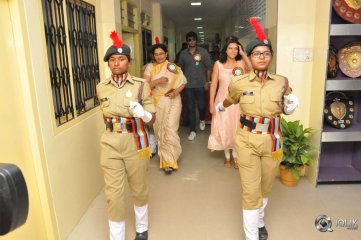 Manasuku Nachindi Movie Team At Kasturba Gandhi College